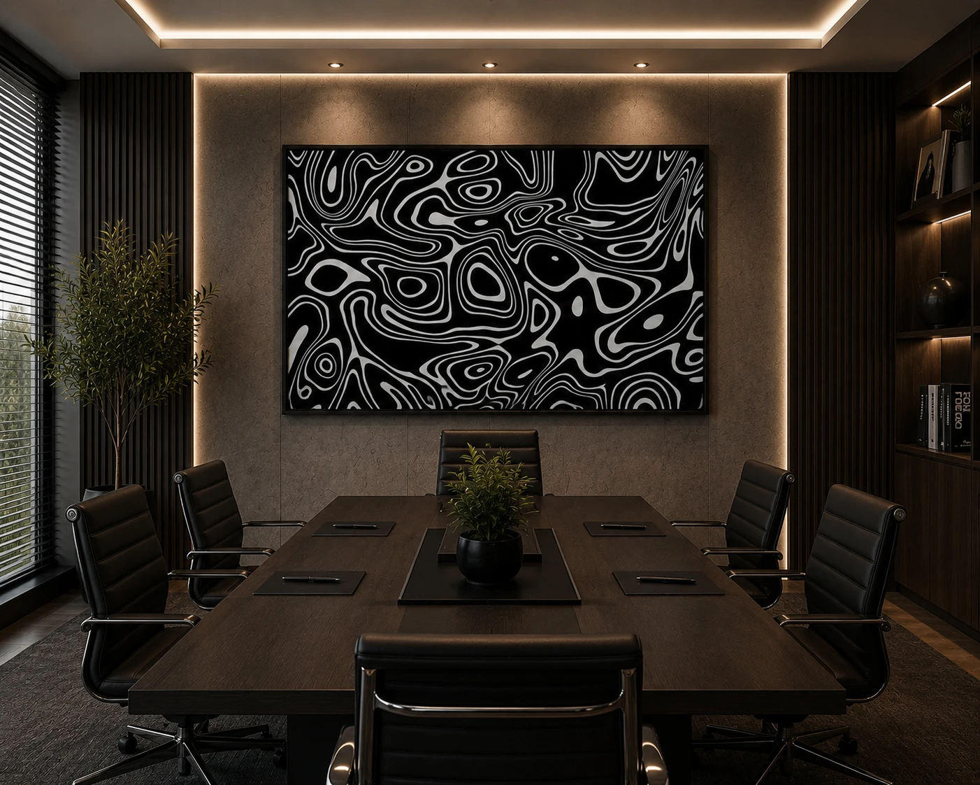 Square optical illusion canvas wall art featuring a vibrant rainbow geometric prism creating a mesmerizing three-dimensional visual effect.