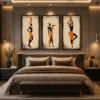 Luxury abstract landscape canvas wall art featuring layered earth tones, textured brushwork, and elegant golden highlights for contemporary interiors.