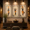 Luxury abstract landscape canvas wall art featuring layered earth tones, textured brushwork, and elegant golden highlights for contemporary interiors.