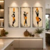 Luxury abstract landscape canvas wall art featuring layered earth tones, textured brushwork, and elegant golden highlights for contemporary interiors.