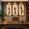 Luxury abstract landscape canvas wall art featuring layered earth tones, textured brushwork, and elegant golden highlights for contemporary interiors.