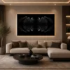 Square optical illusion canvas wall art featuring a vibrant rainbow geometric tunnel with a striking three-dimensional visual effect.