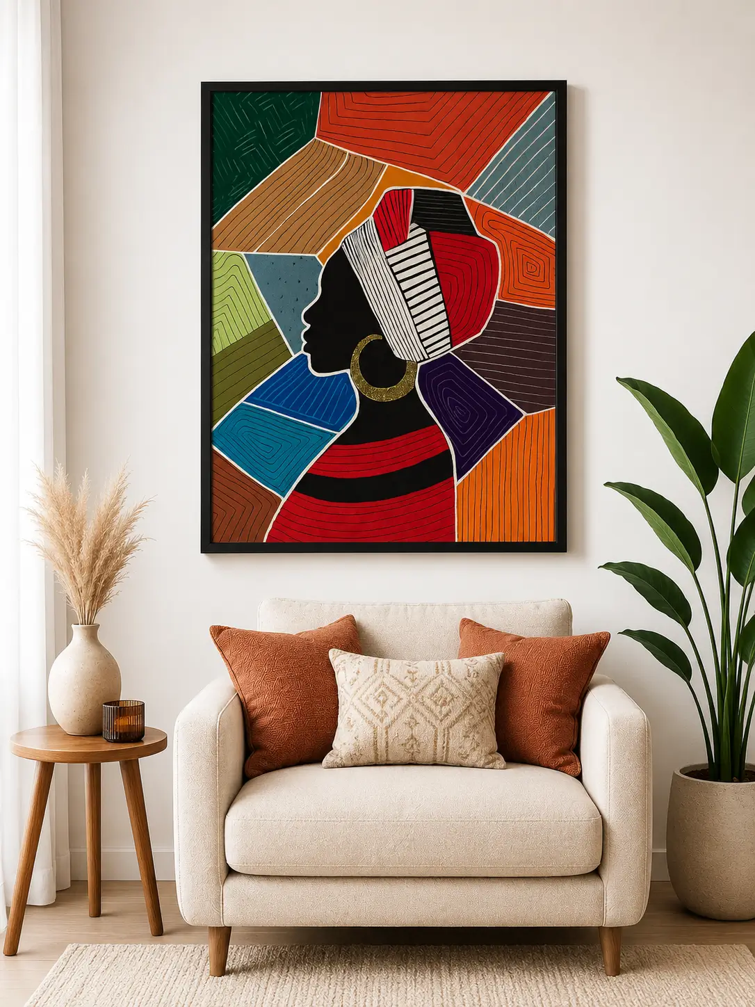 Luxury abstract executive canvas wall art featuring monochrome human silhouettes with elegant textured metallic gold accents.