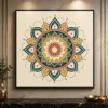 Intricate Earthy Boho Mandala Canvas Wall Art