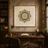 Intricate Earthy Boho Mandala Canvas Wall Art - Image 4
