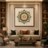 Intricate Earthy Boho Mandala Canvas Wall Art - Image 2