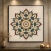 Sacred Earthy Boho Mandala Fine Art Canvas