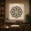 Sacred Earthy Boho Mandala Fine Art Canvas - Image 3