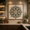 Sacred Earthy Boho Mandala Fine Art Canvas - Image 2