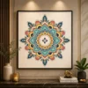 Vibrant Sacred Geometry Mandala Canvas Art