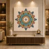 Vibrant Sacred Geometry Mandala Canvas Art - Image 5