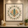 Sacred Blooming Lotus Mandala Canvas Wall Art