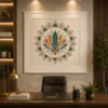 Sacred Blooming Lotus Mandala Canvas Wall Art - Image 4