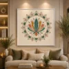 Sacred Blooming Lotus Mandala Canvas Wall Art - Image 3