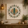 Sacred Blooming Lotus Mandala Canvas Wall Art - Image 5