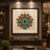 Vintage Arabesque Sacred Mandala Canvas Wall Art - Image 4