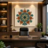 Vintage Arabesque Sacred Mandala Canvas Wall Art - Image 5