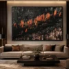 Dramatic Autumn Mountain Forest Canvas Wall Art