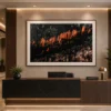 Dramatic Autumn Mountain Forest Canvas Wall Art - Image 4