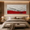 Crimson Horizon Mountain Landscape Wall Art - Image 3