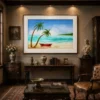 Modern Tropical Paradise Beach Wall Art - Image 4