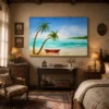 Modern Tropical Paradise Beach Wall Art - Image 5