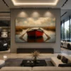 Rustic Red Wooden Boat Canvas Wall Art - Image 5