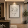Elegant Floral Bouquet Continuous Line Art