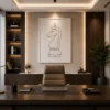 Chess Knight Continuous Line Art Canvas - Image 3