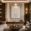 Chess Knight Continuous Line Art Canvas - Image 2