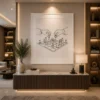 Continuous Line Chess Game Match Wall Art - Image 4