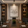 Continuous Line Chess Game Match Wall Art - Image 2