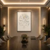 Continuous Line Art Dual Profile & Lightbulb Canvas
