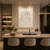 Continuous Line Art Dual Profile & Lightbulb Canvas - Image 3