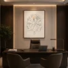 Continuous Line Art Dual Profile & Lightbulb Canvas - Image 2