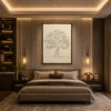 Continuous Line Tree of Life Canvas Wall Art