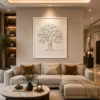 Continuous Line Tree of Life Canvas Wall Art - Image 3