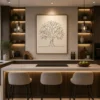 Continuous Line Tree of Life Canvas Wall Art - Image 2