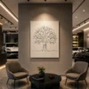 Continuous Line Tree of Life Canvas Wall Art - Image 5