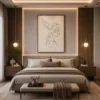Continuous Line Woman Profile & Hummingbird Canvas Wall Art - Image 2