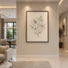 Continuous Line Floral Bouquet Canvas Wall Art