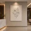 Continuous Line Floral Bouquet Canvas Wall Art - Image 3