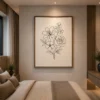 Continuous Line Floral Bouquet Canvas Wall Art - Image 2