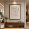 Continuous Line Woman Profile & Dove Fine Art Print - Image 2
