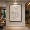 Abstract Continuous Line Mind & Geometric Figure Canvas Wall Art