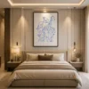 Blue Continuous Line Jungle Animals Wall Art